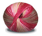 Knit One Crochet Too Ty-Dy Socks 1233 Cherry Cola